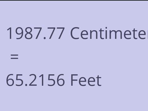 1987.77 CM TO FEET