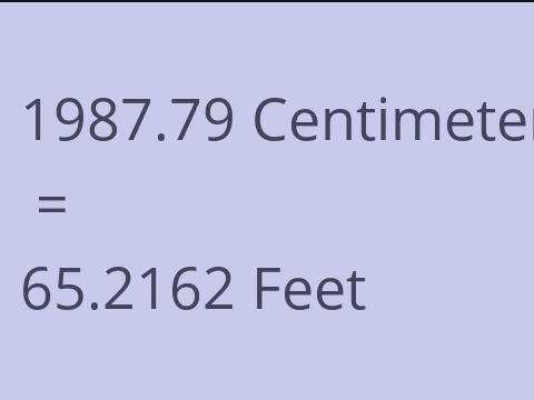 1987.79 CM TO FEET