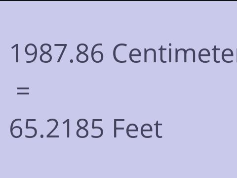 1987.86 CM TO FEET
