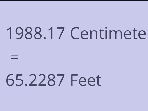 1988.17 CM TO FEET