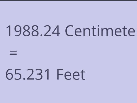 1988.24 CM TO FEET