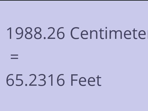 1988.26 CM TO FEET