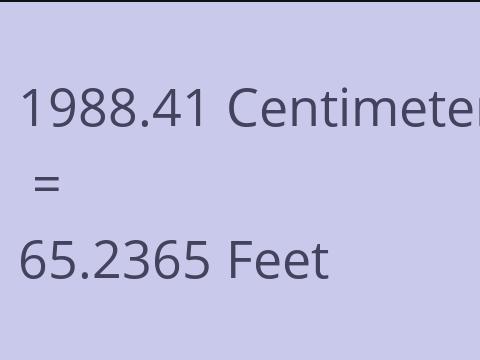 1988.41 CM TO FEET