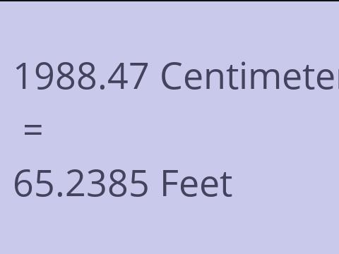 1988.47 CM TO FEET