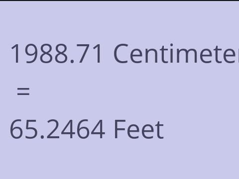 1988.71 CM TO FEET