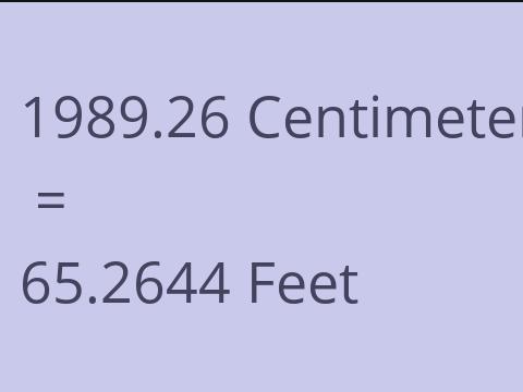 1989.26 CM TO FEET