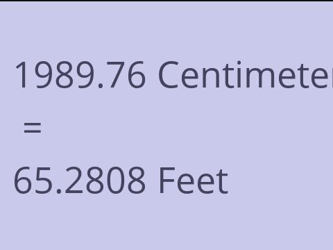 1989.76 CM TO FEET