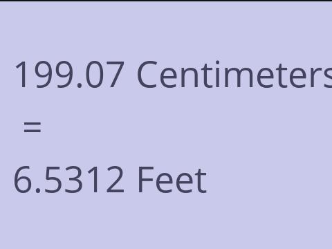 199.07 CM TO FEET