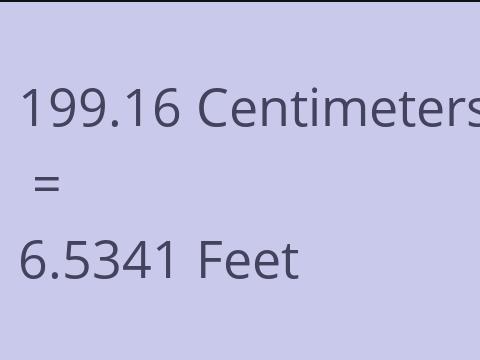 199.16 CM TO FEET