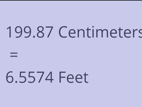 199.87 CM TO FEET