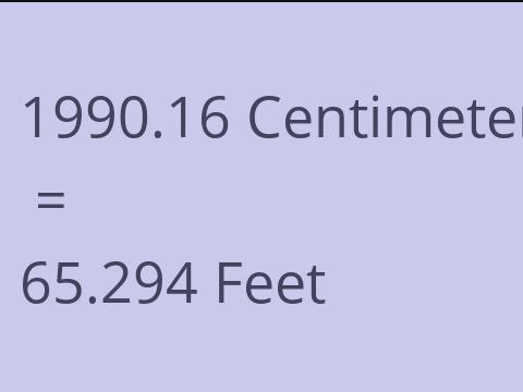 1990.16 CM TO FEET