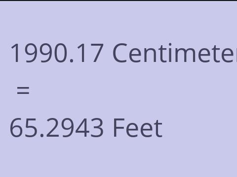 1990.17 CM TO FEET