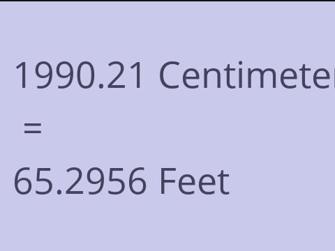 1990.21 CM TO FEET