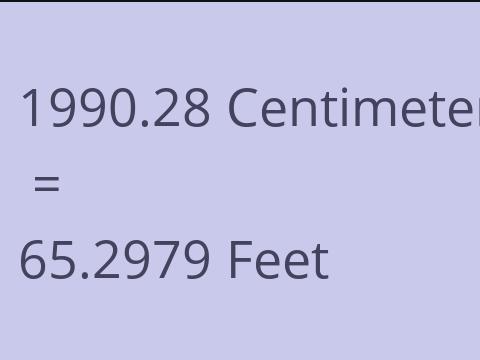 1990.28 CM TO FEET