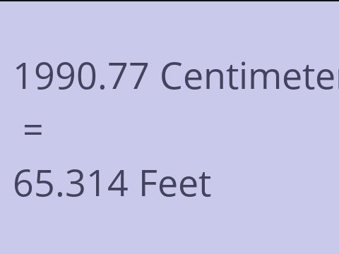 1990.77 CM TO FEET