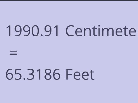 1990.91 CM TO FEET