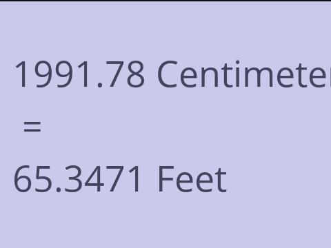 1991.78 CM TO FEET