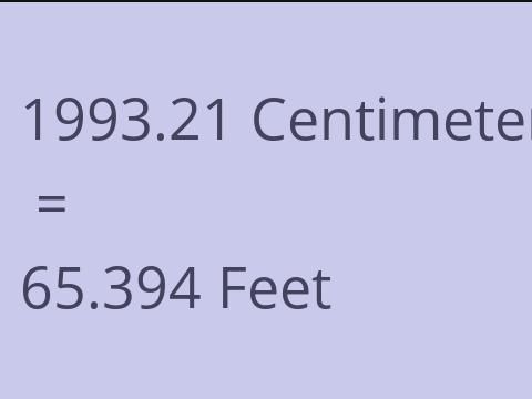 1993.21 CM TO FEET