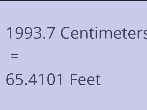 1993.7 CM TO FEET