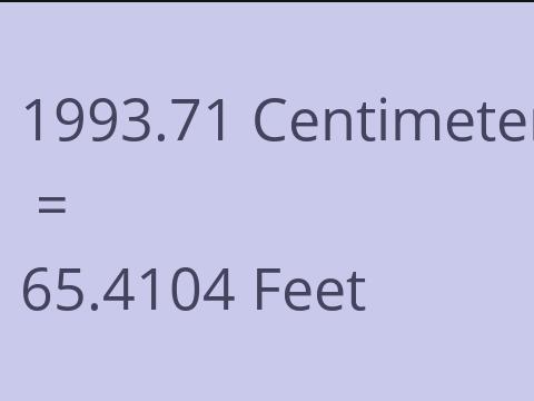 1993.71 CM TO FEET