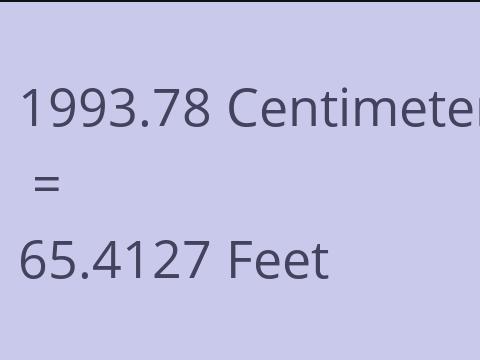 1993.78 CM TO FEET