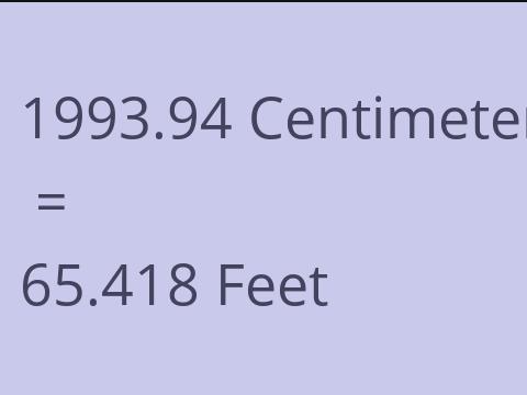 1993.94 CM TO FEET