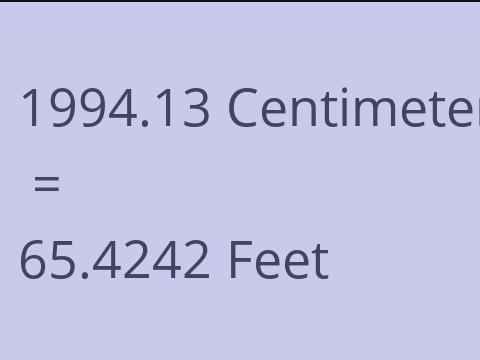 1994.13 CM TO FEET