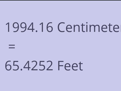1994.16 CM TO FEET