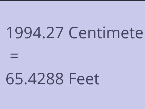 1994.27 CM TO FEET