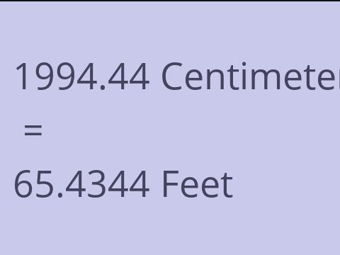 1994.44 CM TO FEET