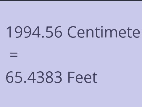 1994.56 CM TO FEET