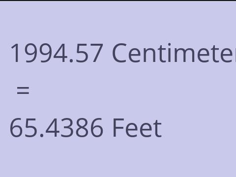 1994.57 CM TO FEET