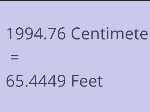 1994.76 CM TO FEET
