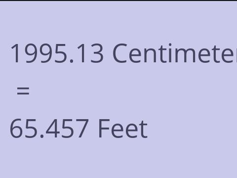 1995.13 CM TO FEET