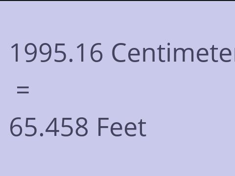 1995.16 CM TO FEET