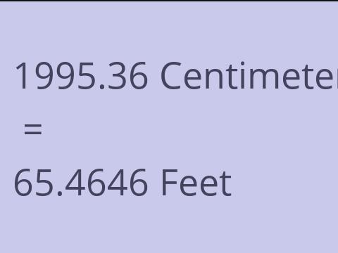 1995.36 CM TO FEET