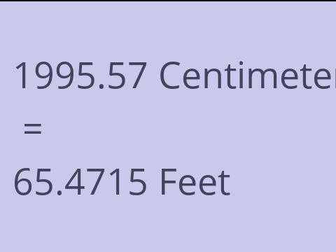 1995.57 CM TO FEET