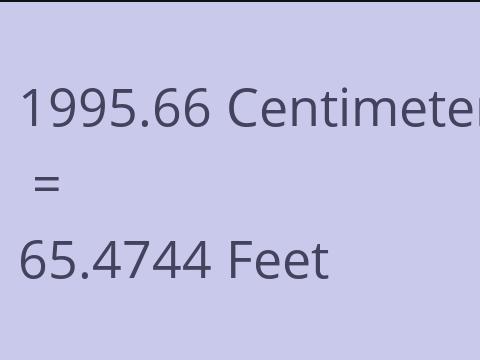 1995.66 CM TO FEET