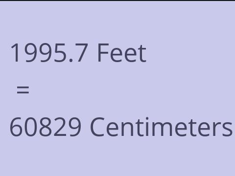 1995.7 FEET TO CM