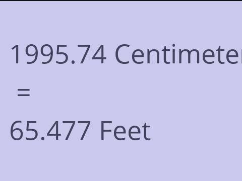 1995.74 CM TO FEET