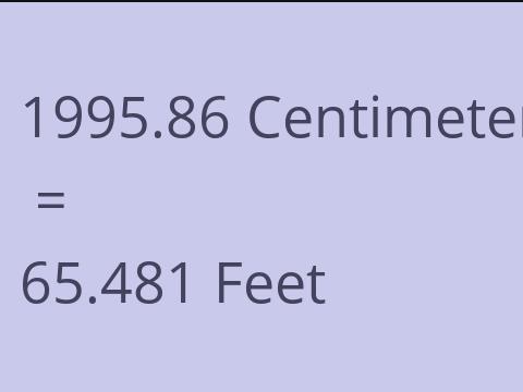 1995.86 CM TO FEET