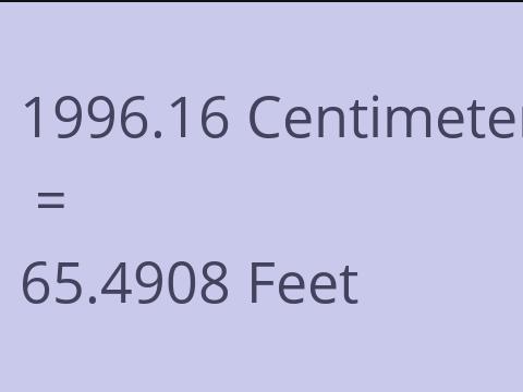 1996.16 CM TO FEET