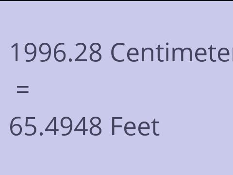 1996.28 CM TO FEET