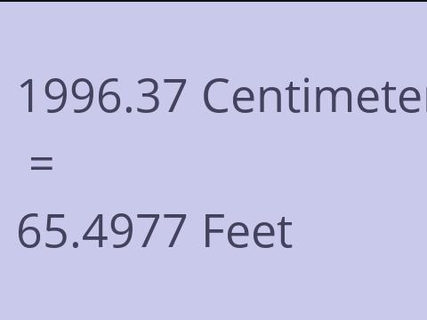 1996.37 CM TO FEET