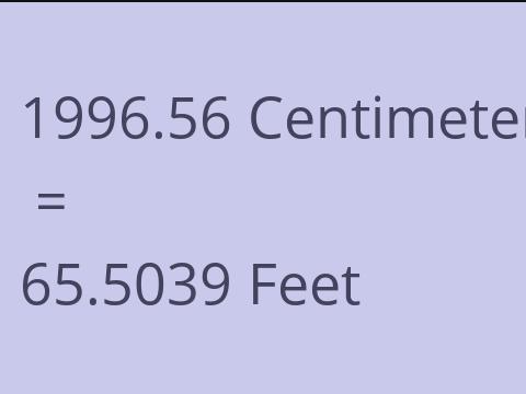 1996.56 CM TO FEET