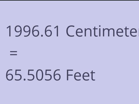 1996.61 CM TO FEET