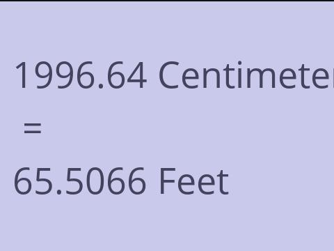 1996.64 CM TO FEET