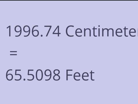 1996.74 CM TO FEET