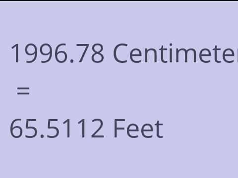 1996.78 CM TO FEET