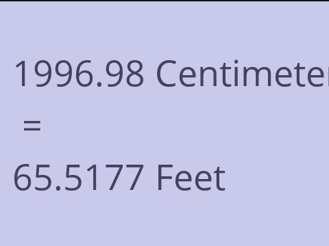1996.98 CM TO FEET